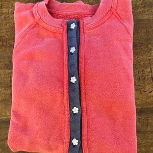 Free People Vibrant Coral Knit Cardigan